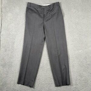 Canali Tessuto Dress Pants Mens 34x30 50 Gray‎ Wool Flat Front Formal Italy